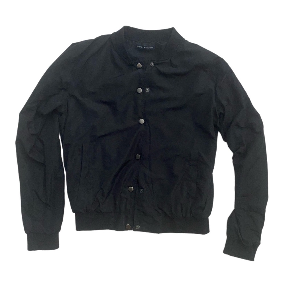 rare brandy melville black bomber jacket